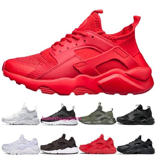 

2019 huarache 1.0 4.0 mens running shoes triple black white gold red fashion huaraches mens trainers women sports sneaker sneakers