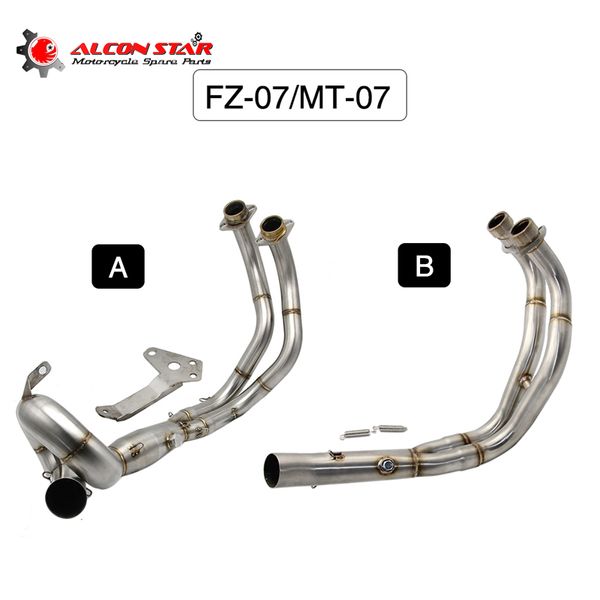 

aclonstar- for yamaha mt07 fz07 mt-07 fz-07 motorcycle exhaust full system muffler front pipe middle pipe 50.8mm inlet racing