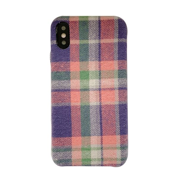 

1214-78 retro grid case for iphone xs max concise back cover