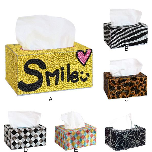 

special shape diamond painting handwork diy tissue box animal cross stitch gift storage home office,car automotive decoration
