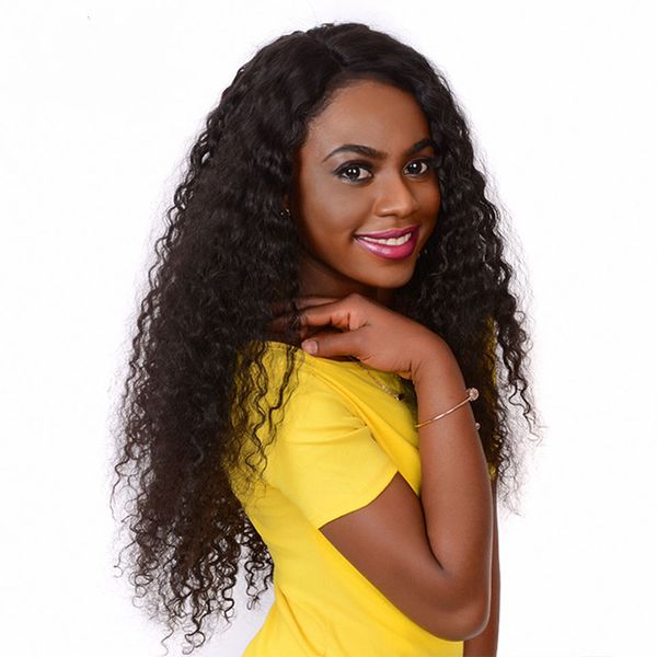 

kinky завитые парики фронта шнурка с ребенком вьющиеся волосы полные парики шнурка для женщин черный 360 кружева фронтальная парик, Black;brown