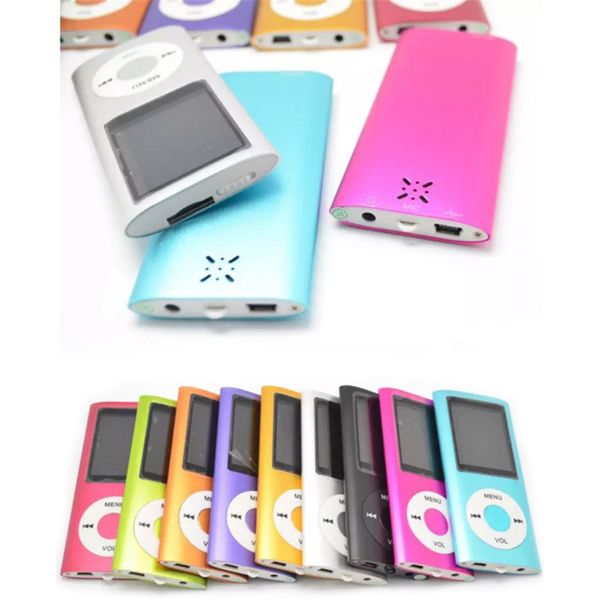 

50x player slim 4th 1.8 inch screen 4th mp3 mp4 player with card slot fm radio voice recorder 9 colors usb cables+earphones+retail boxes dhl