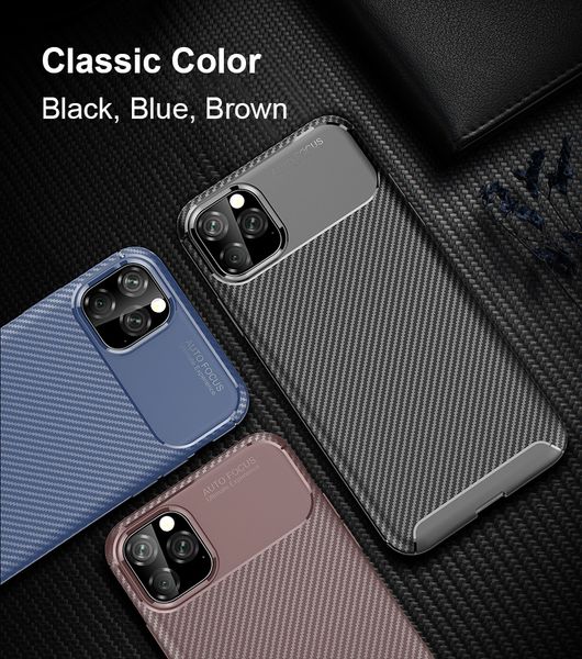 

luxury case for iphone 11 silicone phone case for iphone 11 pro max 2019 carbon fiber protective cover for iphone xr x xs max