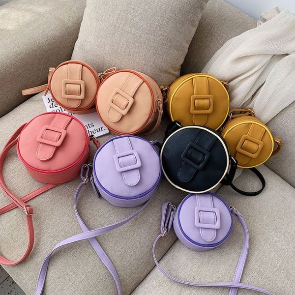 

2018 circular design fashion women shoulder bag leather women's crossbody messenger bags ladies purse female round bolsa handbag