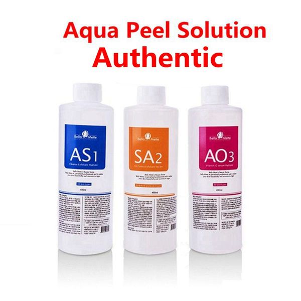 Mikrodermabrasion AS1 SA2 AO3 Aqua Peeling-Lösung 400 ml pro Flasche Hydro-Gesichtsserum Normale Haut für Hydra-Gesichtsmaschinen-Dermabrasion