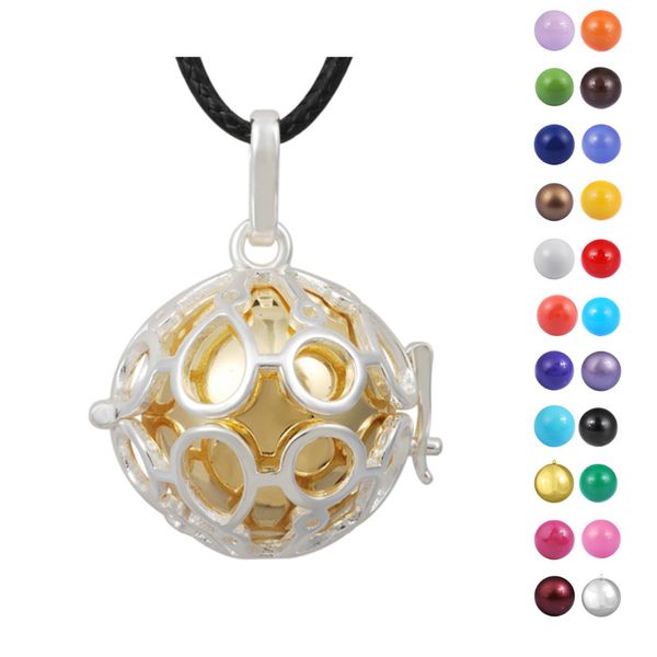 

circle harmony jewelry mix choice floating locket mini mexico ball harmony musical angel caller bijoux chime maternity gift, Silver