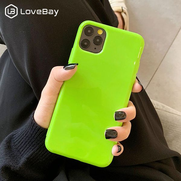 

lovebay для iphone 11 случая цвета конфеты для iphone 7 8 6 6s plus 11 pro x xr xs max телефон твердая мягкая tpu силикона задняя крышка