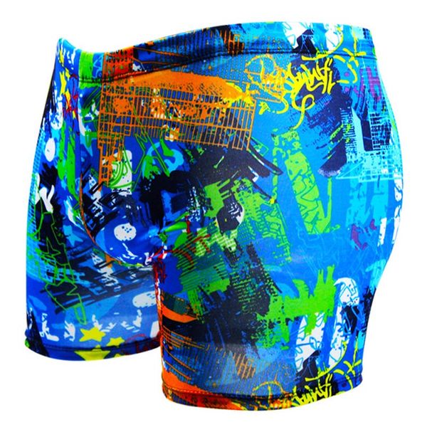 

new design men printed drawstring breathable swimming trunks surfing shorts big yards swimwear outdoor beach wear random style, White;black