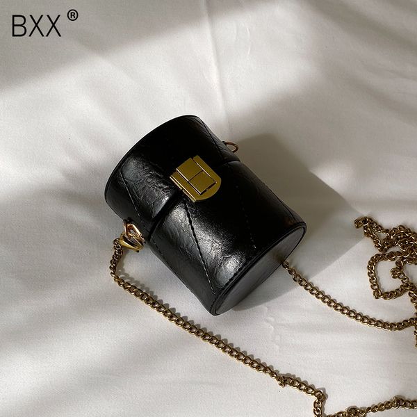

bxx] vintage кожа crossbody сумки для женщин 2020 цепь малого плеча сумка для женщин сплошной цвет сумки a36