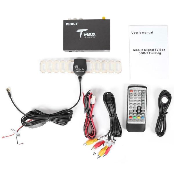 

t519 isdb-t car digital tv receiver box hd monitor pal ntsc tv analog receiver tuner with antenna remote control kit gps