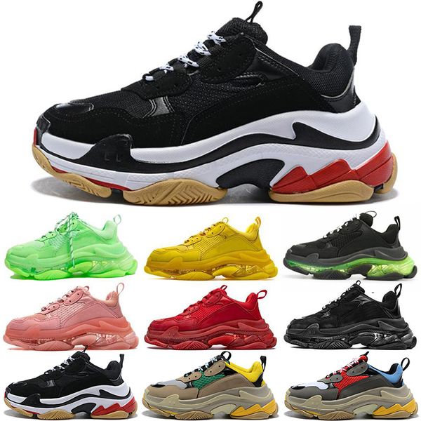 

new arrival sale designer trainers paris vintage dad platform white pink brown black bule green woman man for size 36-45