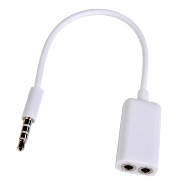 

dual 3.5mm audio headphone splitter cable jack lead two way for smartphone