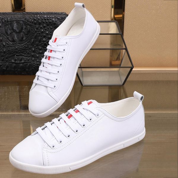 

2019 winter and autumn breathable new small white shoes men's fashion tide shoes men's casual fashionable lace-up casual outdoor l, Black