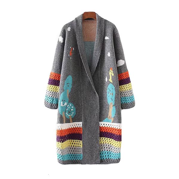 

women cardigan sweater women casaco feminino autumn patchwork long cardigan casual knitted loose long korean sweater coat jumper ls64, White;black