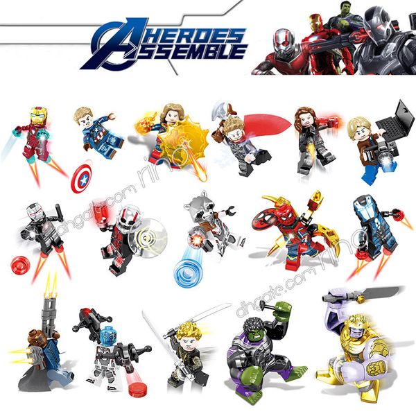 The Avengers Endgame Building Blocks Sets Marvel Kid Toys Gifts Mini Superhero Captain America Iron Man Black Widow Thor Hulk Figures Legoss - 