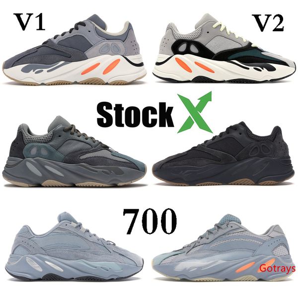 

teal blue wave runner 700 kanye west мужская женская дизайнерская обувь магнит сплошной серый больничный синий статический лиловый инерция v