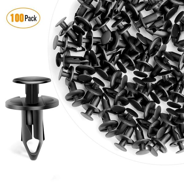 

100pc 8mm auto bumper fastener car retainer clips plastics fasteners kit car push pin rivet trim clips