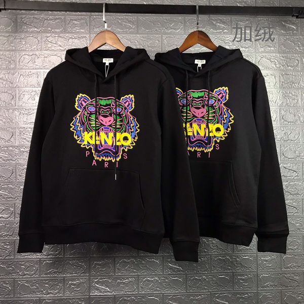 

19ss luxurious design kenz yellow letters tiger head embroiderd sweater pullover hoodies men women streetwear sweatshirt outdoor shirts, Gray;blue