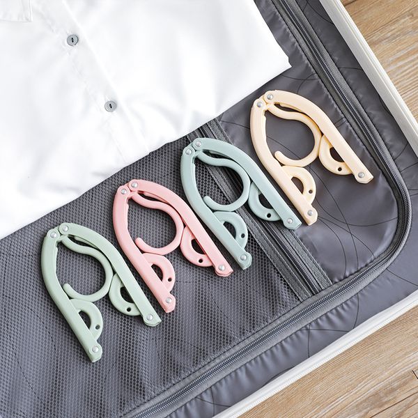 

wholesale traveling clothes rack folding hanger portable drying plastic journey foldable household l office wardrobe storage