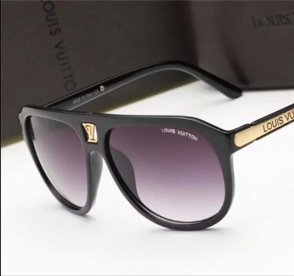 

1pcs classic pilot sunglasses designer brand mens womens sun glasses eyewear gold metal grglass lenses brown cas 0096, White;black