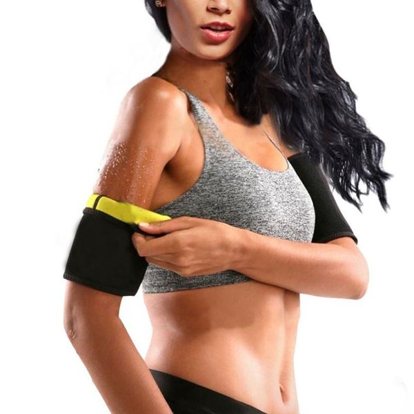 

1 pair women sweat sauna belt arm trimmer shaper fat burner black