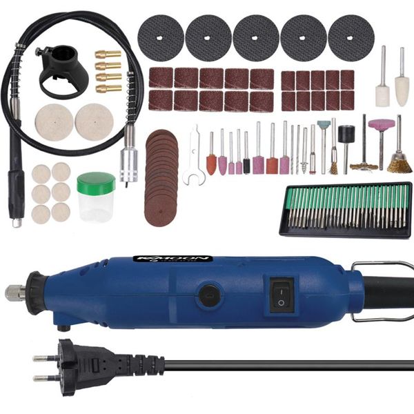 

kkmoon 180w power tools electric mini drill rotary grinder polishing grinding tool set with 6 position variable speed 110v-220v