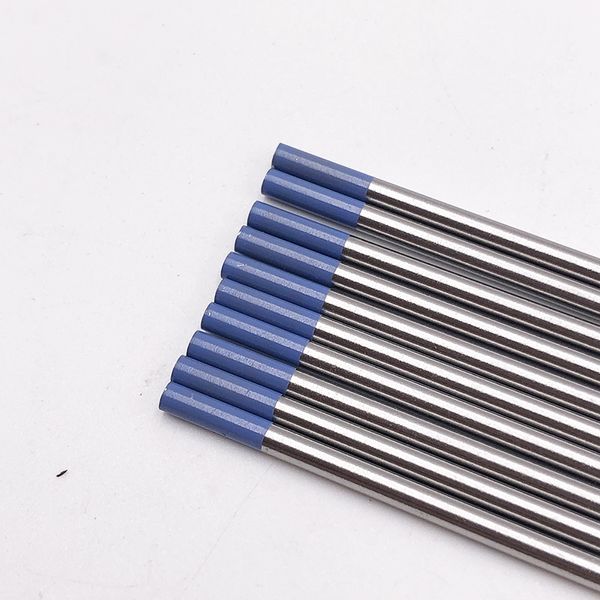 10 pz bacchetta per saldatura blu 2% lantanato 1,0 mm 1,6 mm 2,0 mm 2,4 mm 3,2 mm 4,0 mm WL20 elettrodi di tungsteno TIG