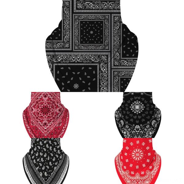 

no2bz designer face mask skull floral print windproof anti mask scarf outdoor sport cycling mask face women summer sunscreen triangle uv, Black