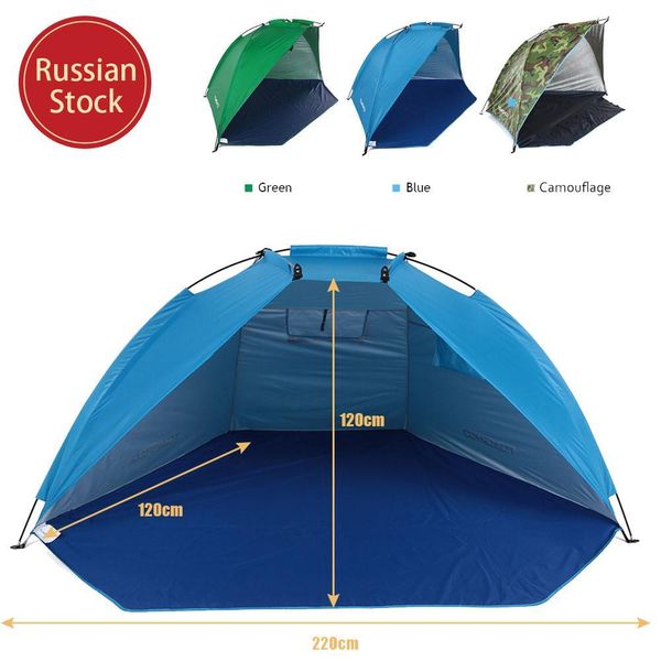 

lixada outdoor camping tent for 2 person beach tent travel camp shelter uv protecting sports sunshade camping fishing tents