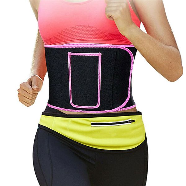 

sweating waistband sports belt waist trainer belt workout for weight loss slimming fitness fat burner, Black;gray