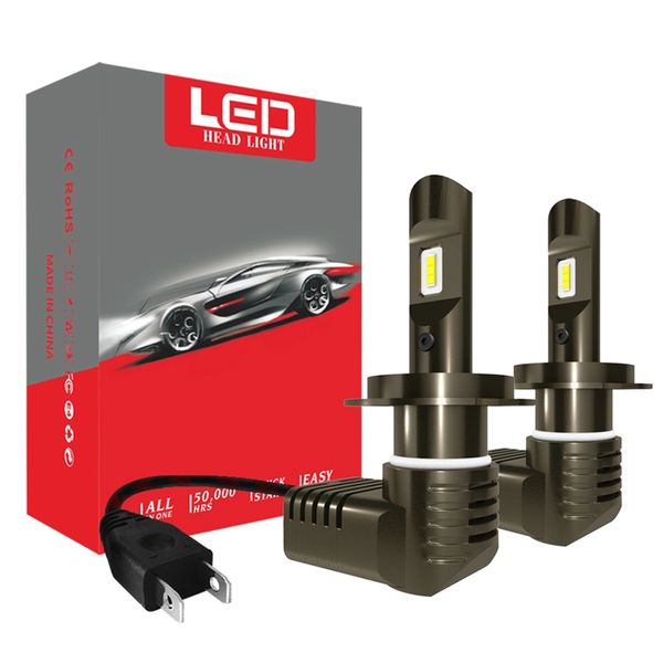 

2pcs p10 car led headlight for car h7 h4 with csp chips 6000k lamp head bulbs