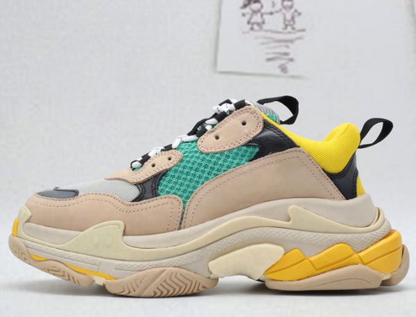 

2019 new fashion dad paris triple s casual shoes designer hiking sneakers special men and women casual shoes for sale 35-45, Black