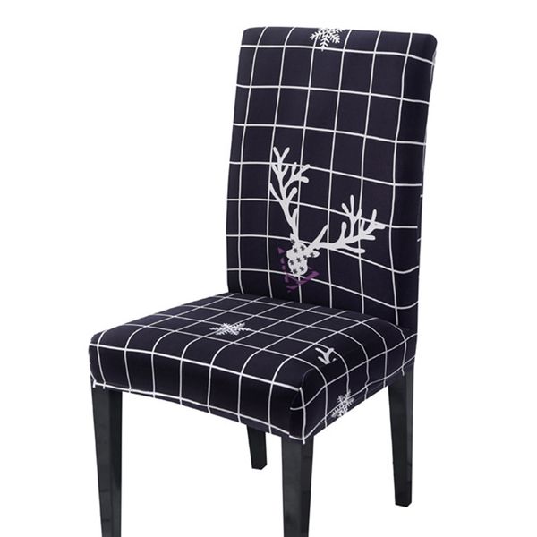 

fashion printed christmas decoration protective elastic fabric home kitchen removable stretchable l folding chair cover soft