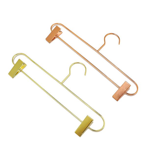

fashion metal clothes skirt hanger rose gold trousers pants hangers with clips