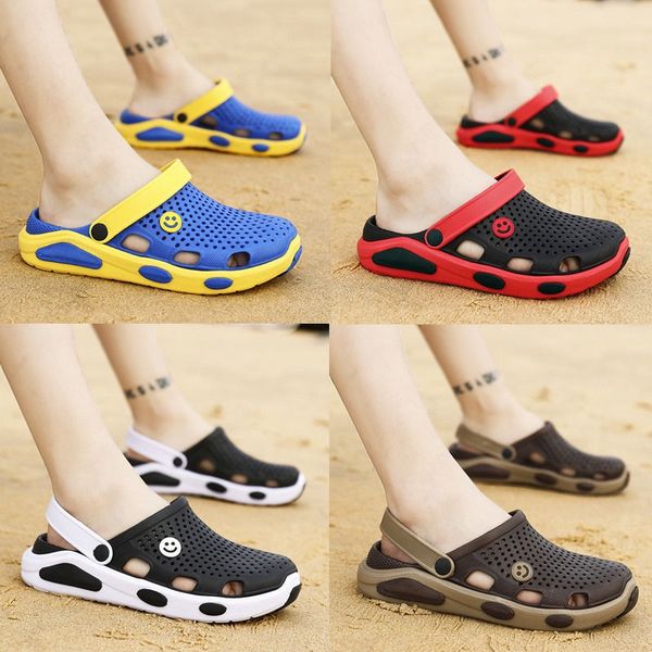 

2019 new men sandals summer flip flops slippers men outdoor beach casual antiskid shoes male sandals water shoes sandalia, Black