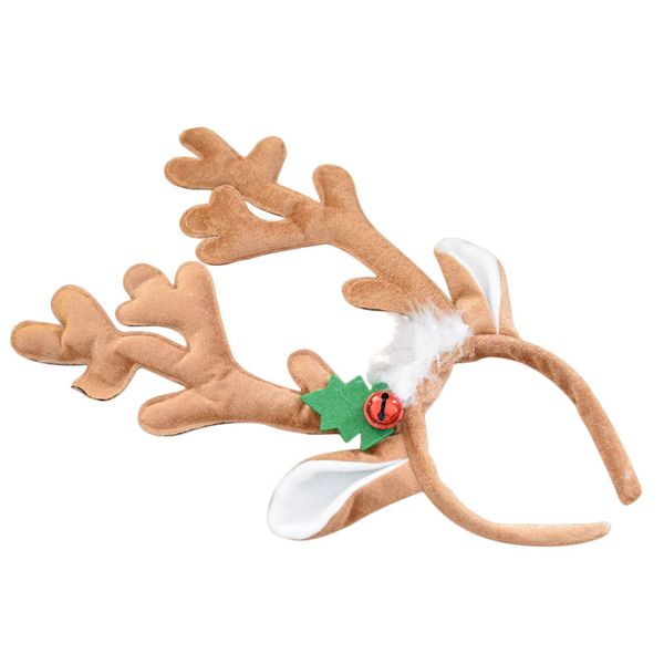 

elk plush antlers bells christmas headband headdress hairwear funny festival