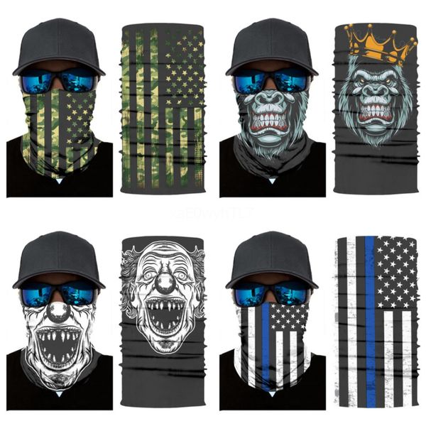 

shipping pm2.5 filter with magic mask scarves kid fashion printing skull scarf turban neck sun protective face skull scarf bandan #796#390, Blue;black