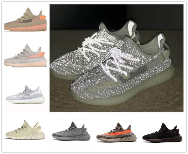 

2019 TOP V2 3M Reflective Static Clay True Form Hyperspace White Black White Bred Mens Running Shoes Kanye West Women Fashion Sport Sneakers