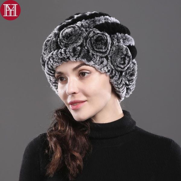 

2017 winter natural real rex fur hat 100% real rex fur cap women warm soft genuine beanies ing, Blue;gray