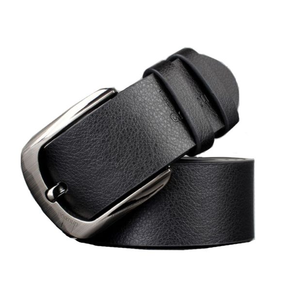 

luxury belt men's belts pronged buckle man's genuine leather strap for jean wide brown color fashion dropship kemer, Black;brown