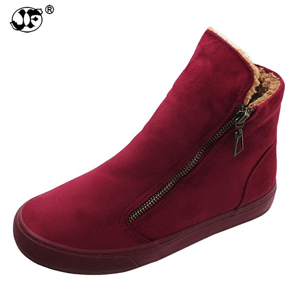 

women's winter shoes pu leather boots brand women winter shoes ankle boot with platform 766, Black