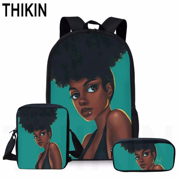

thikin art african girls pattern school bag fashion book bags for teenagers boys girls backpack children daily mochila custom