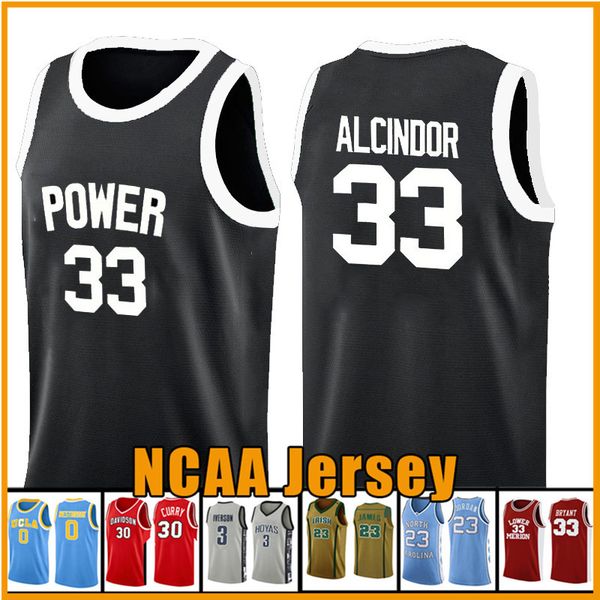 

st. joseph's high school 33 kareem abdul-jabbar ferdinand lewis alcindor basketball jersey college university jerseys dxre crv, Black