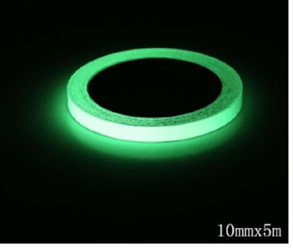 

2020 manufacturer supply pet fluorescent light storage warning luminous green luminous tape 10mmx5m