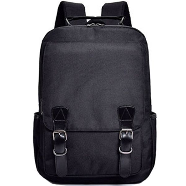 

men's leisure time backpack travel bag capacity high school students a bag black