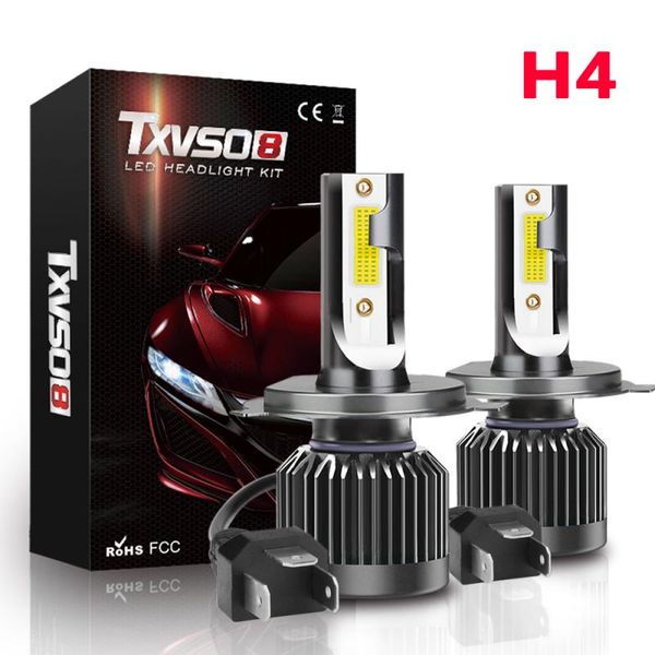 

2 pcs car headlights mini light h4 led bulb headlight kit car 12v led lamp 80w 6000k 12000lm with cob chips dropshipping
