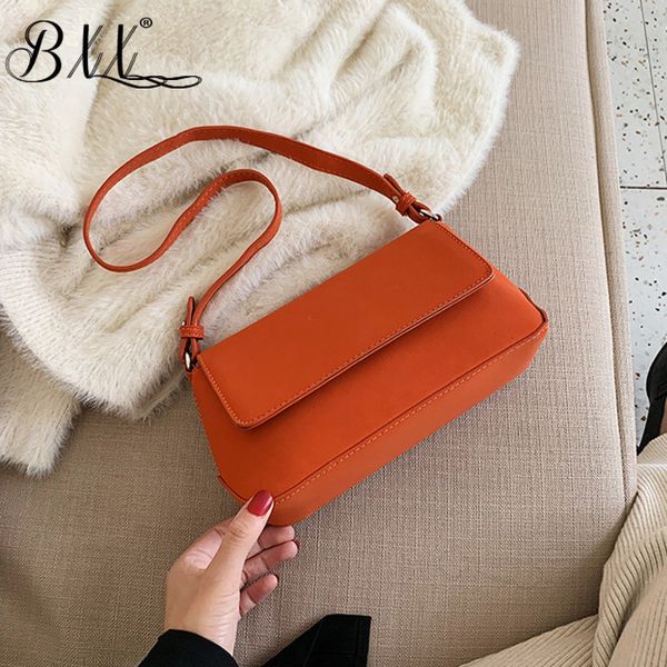 

bxx sac / 2019 fashion autumn winter luxury women's handbag designer joker scrub solid color bag shoulder crossbody pack 19k-a02