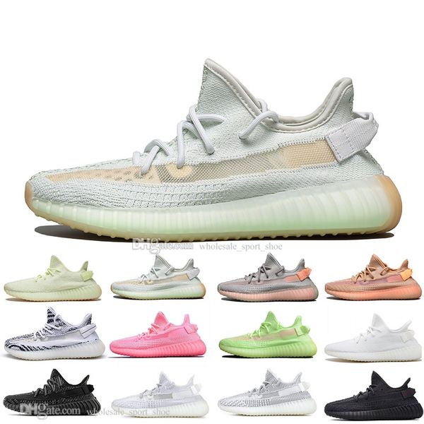 

new boys kanye west clay v2 static reflective gid glow in the dark mens running shoes red glow hyperspace women men sports designer sneakers, White;red
