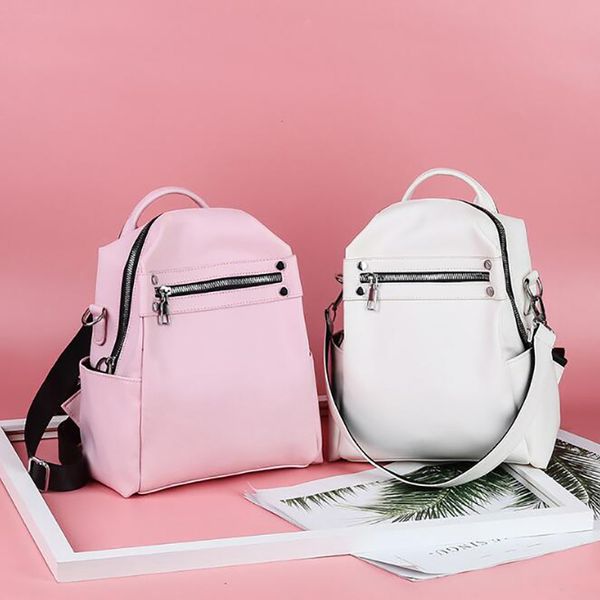 

2020 new women backpack shoulder bags multi-purpose casual fashion ladies small backpack travel bag solod color