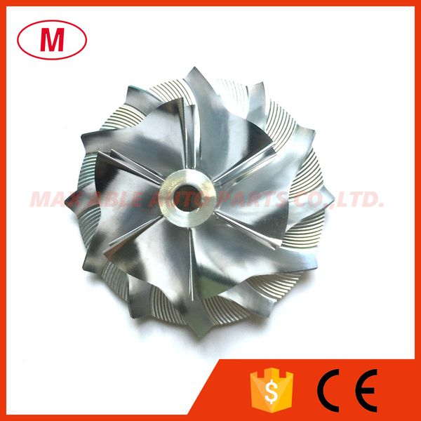 

ct10v 17291-0l040 38.87/58.01mm 6+6 blades high performance turbo billet compressor wheel/aluminum 2618/milling wheel for chra